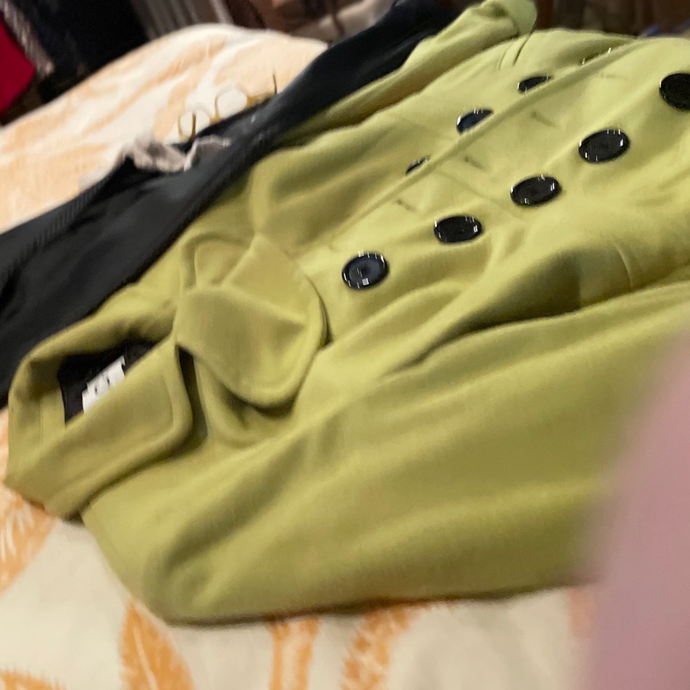 Bright Green wool mod peacoat size 8